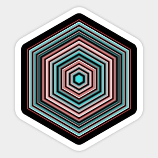 Retro Hex Sticker